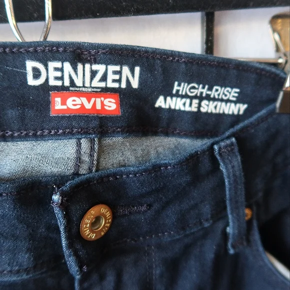 Levi's Denizen High Rise Ankle Skinny Blue Jeans Size 12/13 - Picture 3 of 11